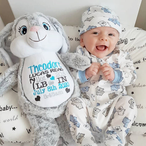 Buy best personalized animal stuffed baby blankets | BitsyBon
