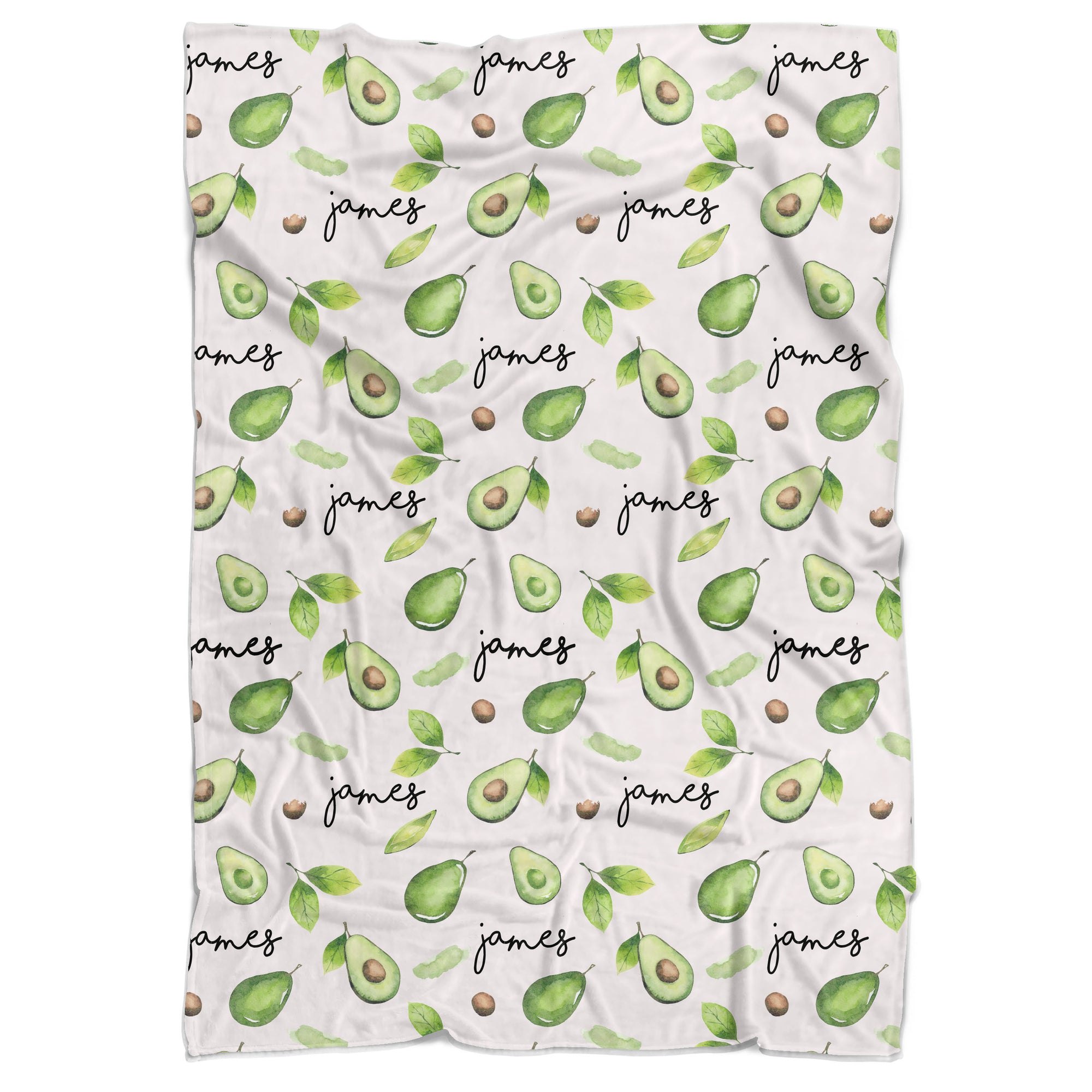 Avocado Personalized Minky Blanket