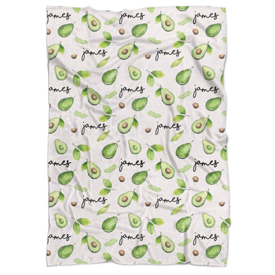 Avocado Personalized Minky Blanket