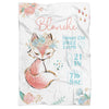 Personalized Fox Girl Birth Stat Blanket