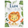 Personalized Lion Birth Stat Blanket