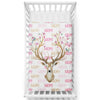 Floral Deer Personalized Minky Blanket - BitsyBon