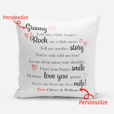 Personalized Pillow Case - Message 2 - BitsyBon