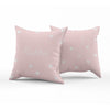 Mini hearts in light pink - Reversible throw pillow