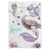 Mermaid Purple Personalized Minky Blanket - BitsyBon