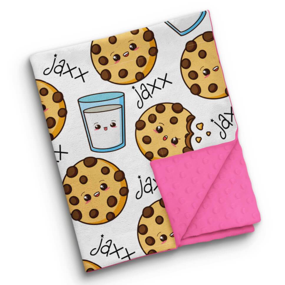 Cookies and Milk Personalized Minky Blanket