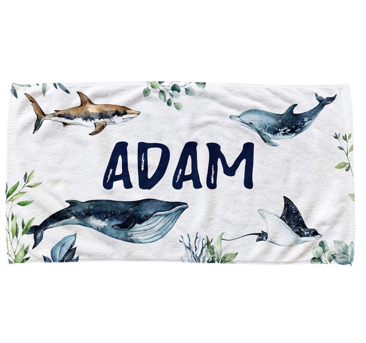 Ocean Animals Personalized Towel