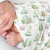 Personalized Baby Dino Swaddle
