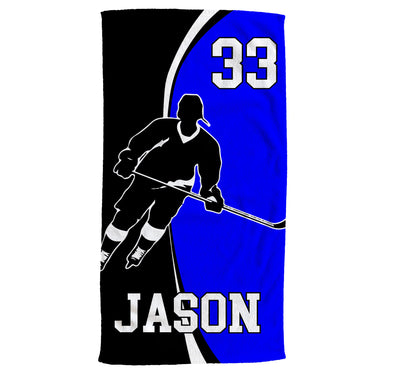 Hockey Player Personalized Towel