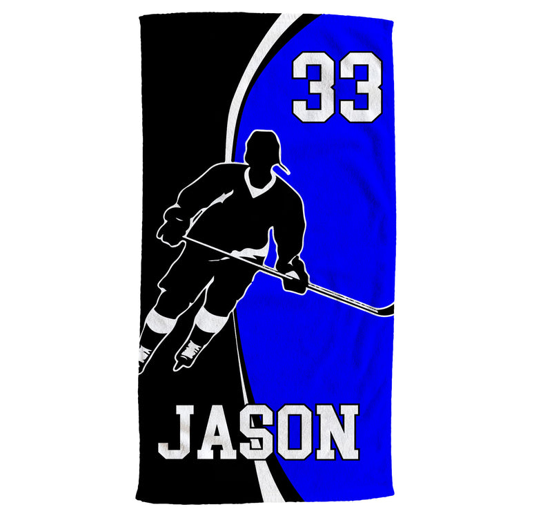 Hockey Player Personalized Towel