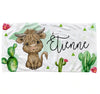 Highland Cow Personalized Towel