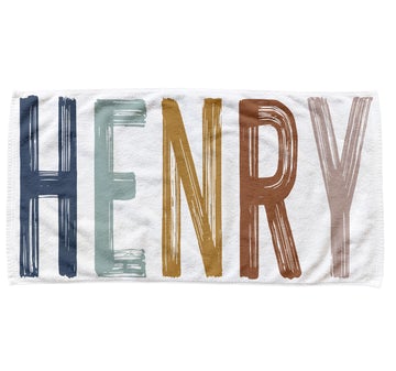 Earthy Personalized Name Towel
