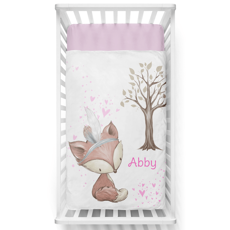 Pink Forest Fun Personalized Minky Blanket - BitsyBon
