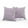 Mini hearts in Lilac - Reversible throw pillow