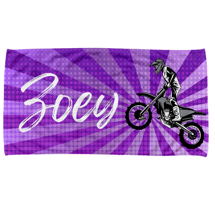Motocross Personalized Towel