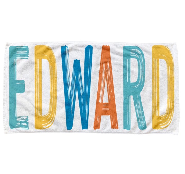 Summery Personalized Name Towel