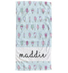 Popsicle Pattern Personalized Towel