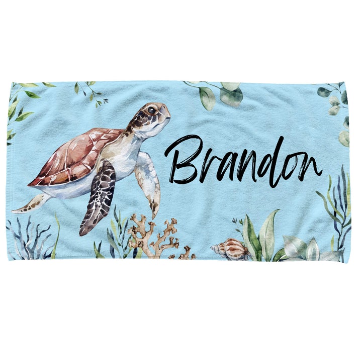 Sea Turtle Personalized Towel
