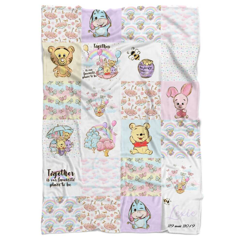 Bear and Friends Personalized Minky Blanket - BitsyBon